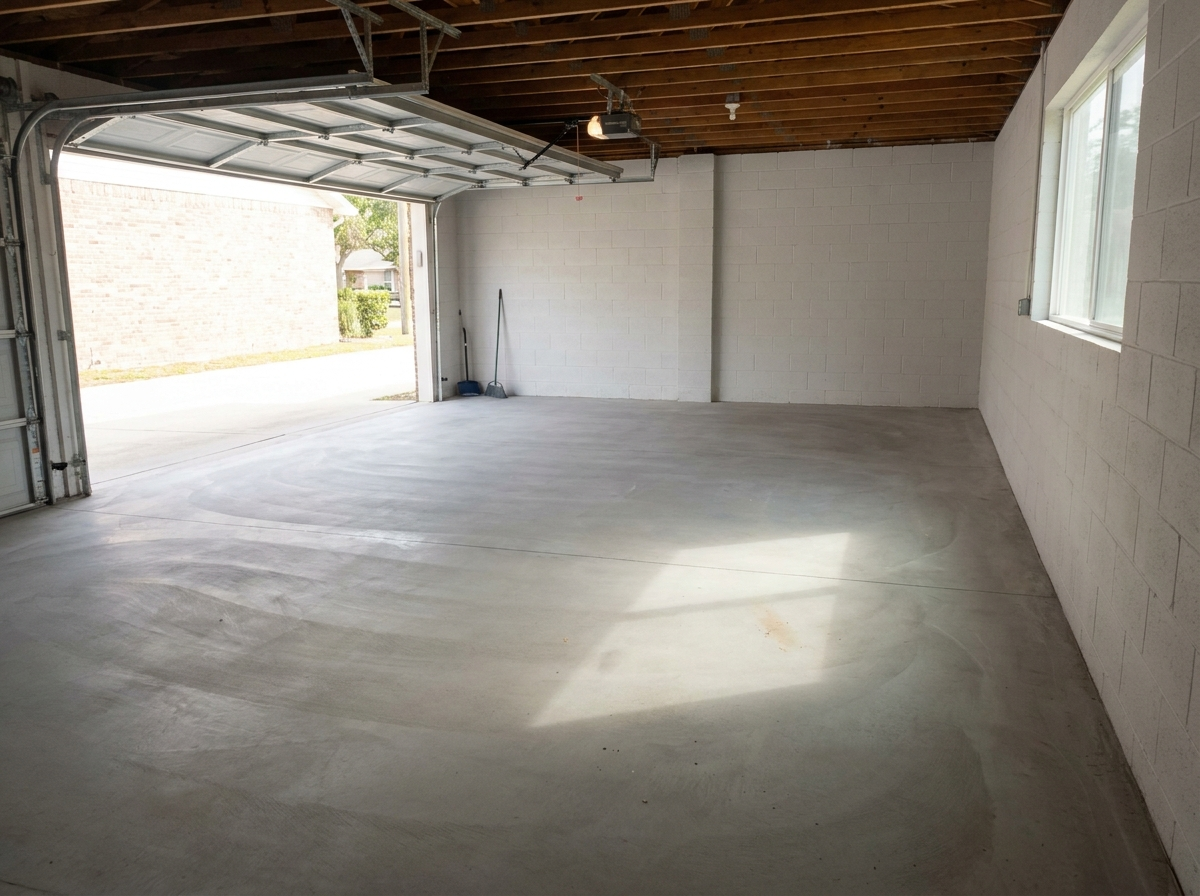 Clean empty garage after Ford's junk removal