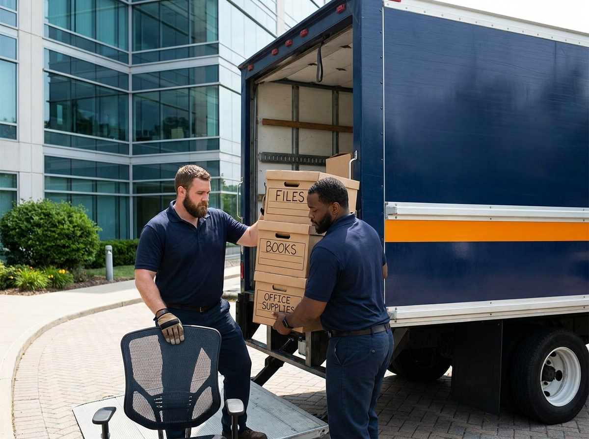 Ford's crew loading a commercial office move